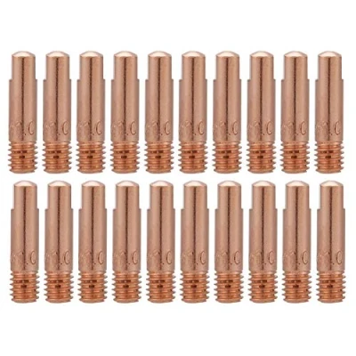 Imagen de boquillas maquina soldar hilo + Akozon Punta de Contacto Cobre M6 para 15K MIG MAG Antorcha del Soldador Soldadura（20Pcs）(1.0mm)