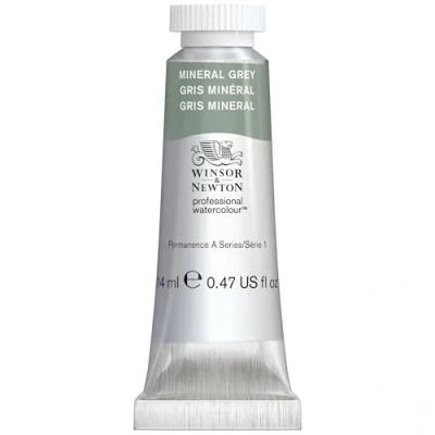 Imagen de W&amp;N Acuarela Profesional Tubo 14ml Gris Mineral Pintura para acuarela, Colores vivos, Alto brillo y luminosidad, no se decolora