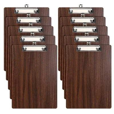 Imagen de Portapapeles A4,10 Piezas en Madera con Pinza,Portapapeles Tablero de escritura Clipboards A4