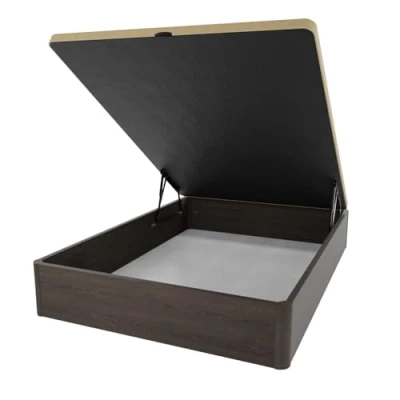 Imagen de amuéblate online Canapé Abatible de Madera Súper Reforzado con Gran Capacidad, Esquinas Redondeadas, 105 x 190, Wengué