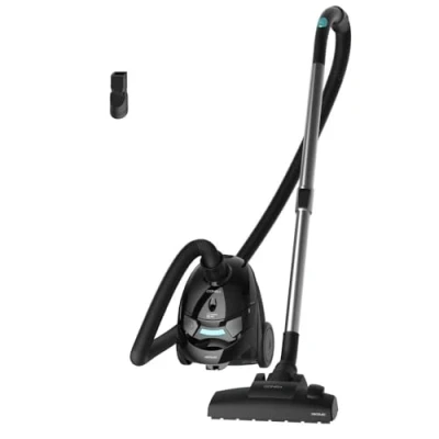 Imagen de Aspirador con bolsa Cecotec Conga Powerbag 2000, 800 W, 2 l, 16kPa, Tubo telescópico, Incluye accesorios para muebles y esquinas, Black