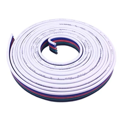Imagen de LitaElek 20m 22AWG Cable Alargador Tira LED RGBW Strip Extension 5 Pines Extensión Cinta Conexión Divisor Conector Banda Pin para SMD 5050