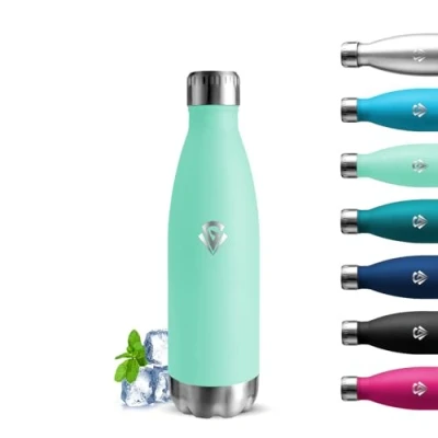 Imagen de Grsta Botella Agua Acero Inoxidable, Termica 500ml, A Prueba de Fugas, Cantimplora Mantiene 24H Frio/12H Calor, sin Bpa, para la Escuela, Cafetería, Oficina, Viajar