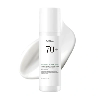 Imagen de ANUA Loción diaria Heartleaf, humectante facial con ácido hialurónico para pieles sensibles, ligero, cuidado de la piel coreano (200 ml, 6,76 fl.oz.)