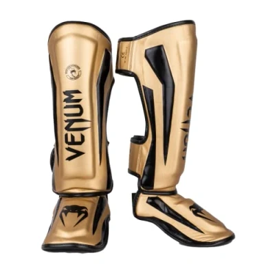 Imagen de Venum, Elite Standup Espinilleras para Hombre, Talla L, Color Dorado y Negro
