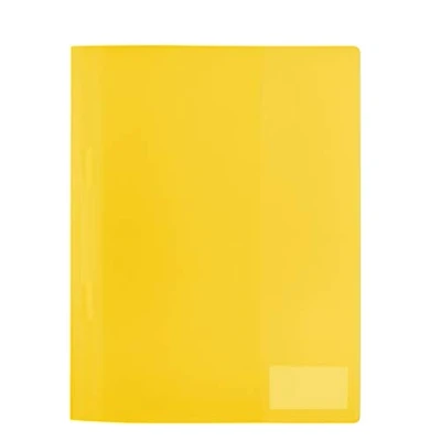 Imagen de HERMA Carpetas translúcido DIN A4 de plástico resistente y fácil limpiar con etiqueta, 1 carpeta película PP, Amarillo