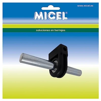 Imagen de MICEL 92548 Soporte para eje de toldo enrollable, toldos dobles, Color negro, 103 x 36 48 mm.