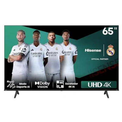 Imagen de Hisense 65E6NT UHD 4K,VIDAA Smart TV, 65 Pulgadas, Dolby Vision, Modo Juego Plus, DTS Virtual X, Control por Voz televisor, Doble de Volumen, Auto ordenación Canales TDT (Nuevo 2024)