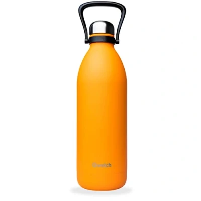 Imagen de QWETCH Botella isotérmica Titan Pop Orange 1,5L 48h Frío &amp; 16h Caliente Sin BPA, Impermeable de acero inoxidable con asa transporte