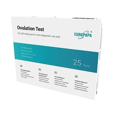 Imagen de EUROPAPA® Healthcare 25 Piezas Test De OvulaciÓN Para OvulaciÓN, Fertilidad Mujer Mui/Ml Sensibilidad