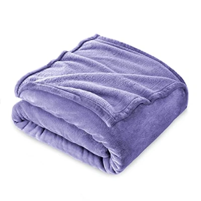 Imagen de FARFALLAROSSA Mantas para Sofa Grande, Manta Polar Franela Extra Suave,Lila 130 x 160 cm,para Toda Estación