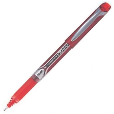 Imagen de Pilot V5 agarre bolígrafo de tinta líquida 0,5 mm Tip (Single Pen) verde, color Red Ink