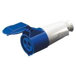 Imagen de Gewiss GW62016 Conector eléctrico estándar 32 A 3P+T Derecho Fuente de alimentación (32 A, 230 V, 50 60 Hz, 3P+T, 9 h, Derecho)