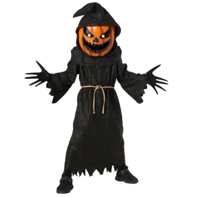 Imagen de Morph Costumes Disfraz Calabaza Niño Poseída Espantapájaros, Halloween Talla L