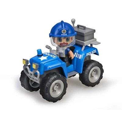 Imagen de Pinypon Action Quad con 1 Figura de policía, para niños y niñas a Partir 4 años, Famosa (700015582)