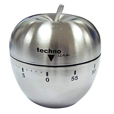 Imagen de TechnoLine Temporizador, Metal, Plata, 6.3x6.3x7.1 cm