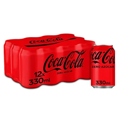 Imagen de Coca cola Zero Azúcar Refresco de sin azúcar, calorías Pack 12 latas 330 ml
