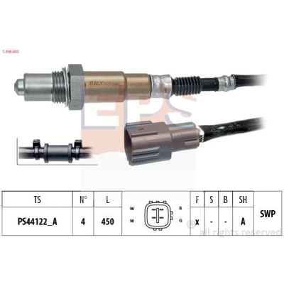 Imagen de EPS 1.998.603 Sonda lambda con material de fijación térmico, plana, Rosca engrasada MAZDA: MX 5 IV