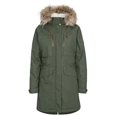 Imagen de Trespass Faithful Chaqueta parka impermeable para mujer, color BASIL XXL, Verde Oliva, XXL