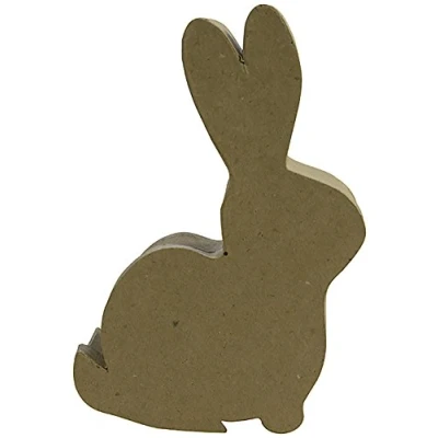 Imagen de Clairefontaine ES Décopatch BT051C Un support en papier brun mâché 12x4x19 cm, Boite lapin 1