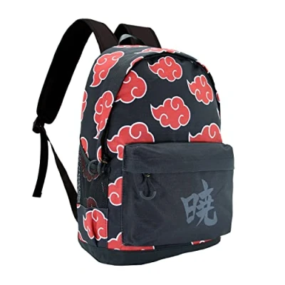 Imagen de Naruto Clouds Mochila HS 1.3, Negro, 30 x 45 cm, Capacidad 23.8 L