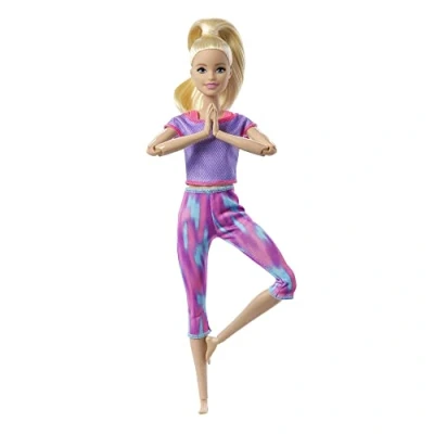 Imagen de Barbie Movimiento sin límites Muñeca articulada Rubia con Ropa Deportiva de Juguete (Mattel GXF04)