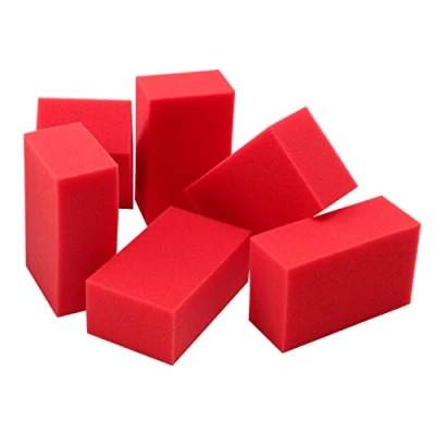 Imagen de Esponja para Coche, SPTA 6 Piezas Rojo de Pulido a Mano, Kit Cera Vehículos Limpieza, Limpiar y Descontaminar la Pintura, Pulir