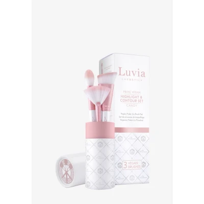 Imagen de Set de Pinceles maquillaje Luvia, Highlight &amp; Contour Set, para el rostro, 3 cosméticos veganos, difuminar, dar forma y contornear