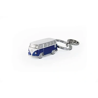 Imagen de BRISA VW Collection Llavero de Metal esmaltado en 3D T1 Camper Bus (Classic Bus/Azul)