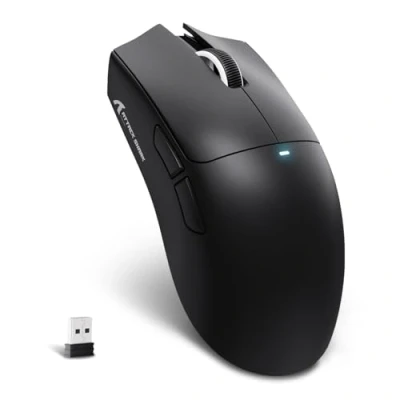 Imagen de MAMBASNAKE X ATTACK SHARK X11SE Ratón inalámbrico para juegos,hasta 22000 DPI,sensor PixArt PAW3311,BT/2,4G/cable,peso ligero de 59g,clics 2000W,aceleración 40G,batería larga,para Win/Mac Negro