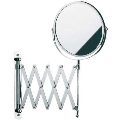 Imagen de kela 20847 Espejo de pared, Atornillado, Extensible, Aumento 1x y 5x, Diámetro 18,5 cm, Metal, Avita