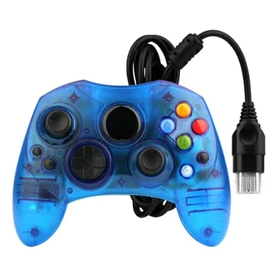 Imagen de OSTENT Mando con Cable Tipo S 2 A para Microsoft Old Generation Xbox Console de Videojuegos Color Azul