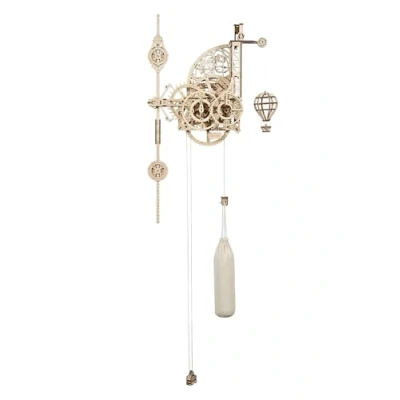 Imagen de UGEARS Aero Clock 3D Puzzle Kits de Modelo Madera Regalo del día Padre para Que los Adultos construyan Reloj Pared Vintage DIY con péndulo mecánico