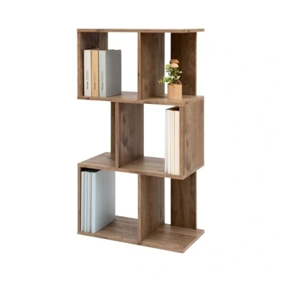 Imagen de Iris Ohyama, Estantería decorativa/estantes flotantes/Estantería de madera/Estantería con 4 estantes, oficina,modular, sala estar, biblioteca Display Shelf SRK W3 Marrón (ceniza)