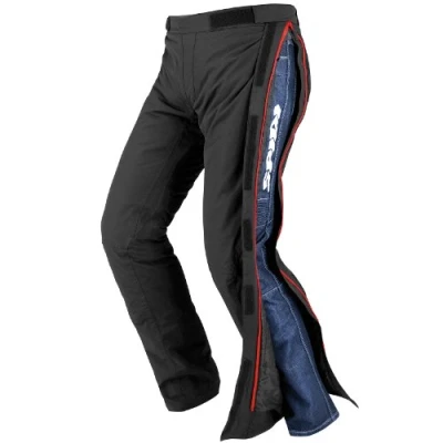 Imagen de SPIDI Pantalones Impermeables de Motorista Superstorm H2Out, Negro/Azul, M