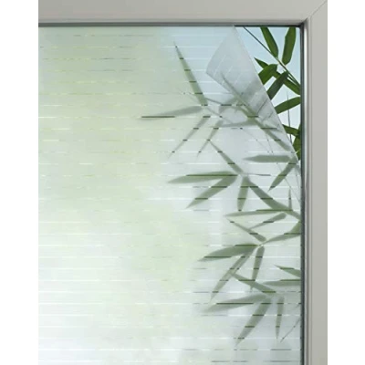 Imagen de GARDINIA Láminas para ventana Line 25, Autoadhesivas, Pantalla de privacidad, Deja pasar la Luz, Adherencia estática sin adhesivo, 45 x 150 cm, Efecto líneas, Semitransparente