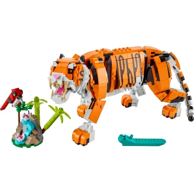 Imagen de LEGO Creator 3 en 1 Tigre Majestuoso, Panda Rojo o Pez Carpa, Set de Animales Juguete para Construir Niños y Niñas 9 Años, Juego Creativo, Idea Regalo Cumpleaños 31129