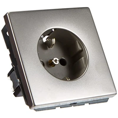 Imagen de JUNG ES 1520 KI Tipo F Acero inoxidable Caja de tomacorriente registradora