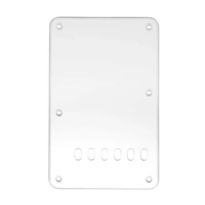 Imagen de Musiclily 6 Agujeros Placa Trasera Vintage Strat Tapa de Trémolo para Fender American/México Standard Stratocaster Estilo Moderno,1 capa Silver Mirror
