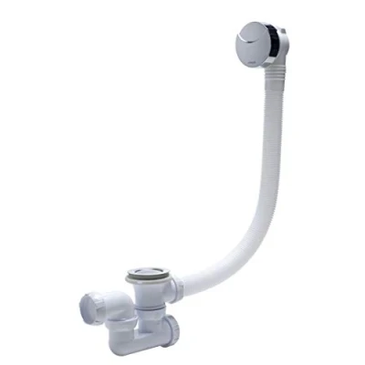 Imagen de Wirquin SP5603 Vaciado de bañera con Cable sifón (Cromo), Blanco