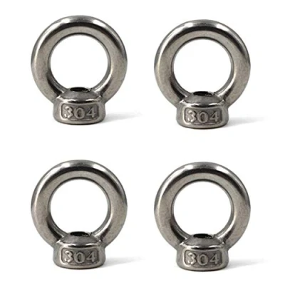 Imagen de M10 tuerca de levantamiento ojos en forma anillo 304 acero inoxidable con rosca para 4 Pack