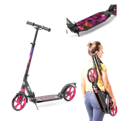 Imagen de Patinete ATAA Serie Pro **Orion**Patinete Plegable y Ajustable en Altura con Grandes Ruedas de 20 cm, Correa Transporte suspensiones traseras Delanteras