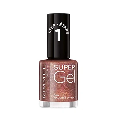 Imagen de Rimmel London Super gel Esmalte de uñas en para manicura casera, Naughty Or Nice, tonos rojos, 12 ml