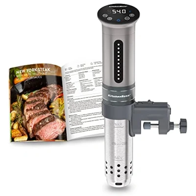 Imagen de KitchenBoss Sous Vide Roner Cocina Baja Temperatura 1100W Inmersión a Prueba de Agua IPX7 Circuladores Control Precisión