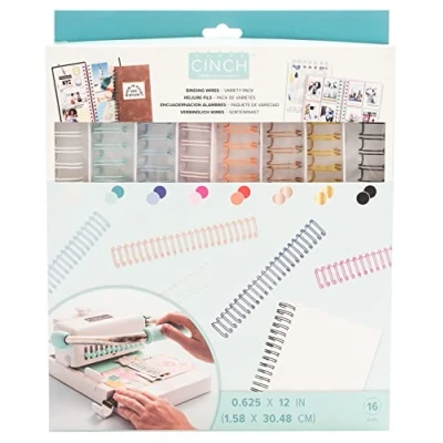 Imagen de Cinch Alambre de encuadernación para libros (paquete 16 piezas, multicolor)