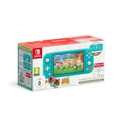 Imagen de Consola Nintendo Switch Lite, Portátil, Controles integrados, Azul Turquesa + Juego Animal Crossing: New Horizons (preinstalado) 12 meses NSO