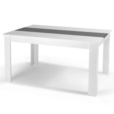 Imagen de IDMarket Georgia Mesa de comedor rectangular para 6 personas, 140 x 90 cm, color blanco y gris