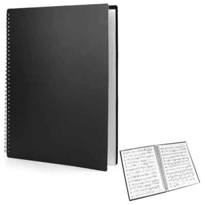 Imagen de QWORK® A4 60 Páginas carpeta de música, 30 compartimentos para partituras, músicos y oficina