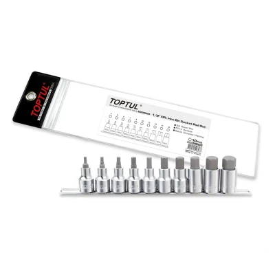 Imagen de Juego de llaves hexagonales TOPTUL 1/2 &quot; 10 Stk 4, 5, 6, 7, 8, 10, 12, 14, 17, 19 mm