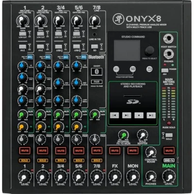Imagen de MACKIE Onyx8 Mezclador Analógico Premium de 8 Canales con USB Multi Pista